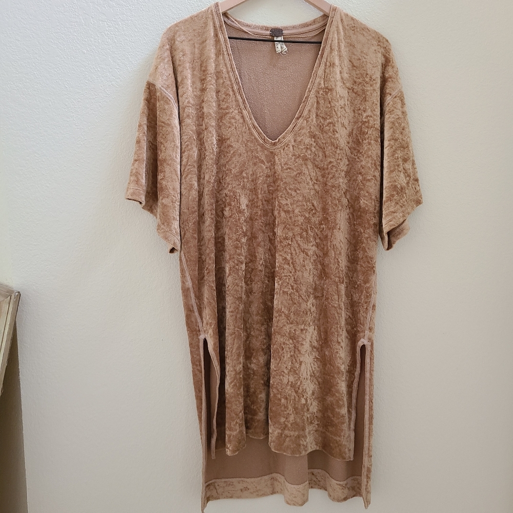 We The Free Oversized Luxe Crushed Velvet Tunic